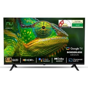 NU 108 cm (43 Inches) New 2025 Borderless Series 4K QLED Smart Google TV LED43QUGNX