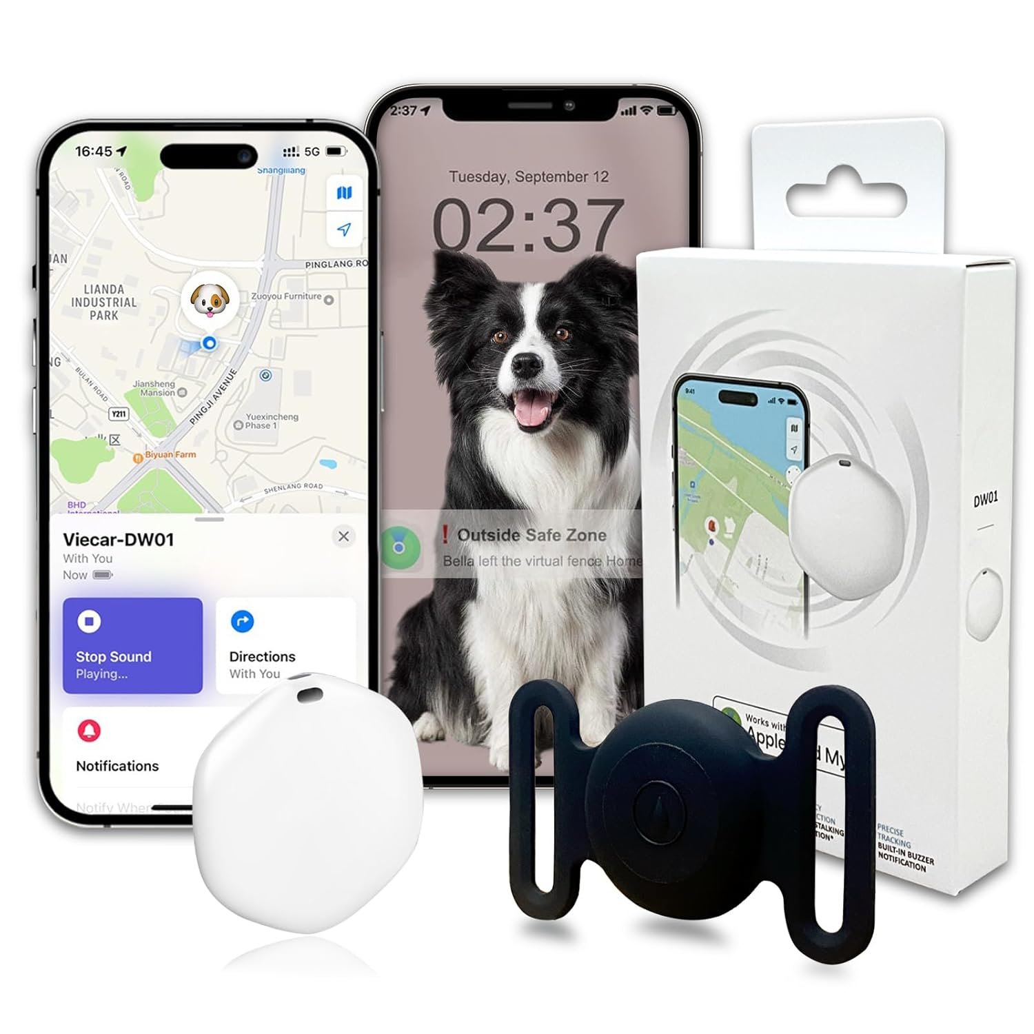 GPS Tracker for Dogs, Mini GPS Cat Tracker