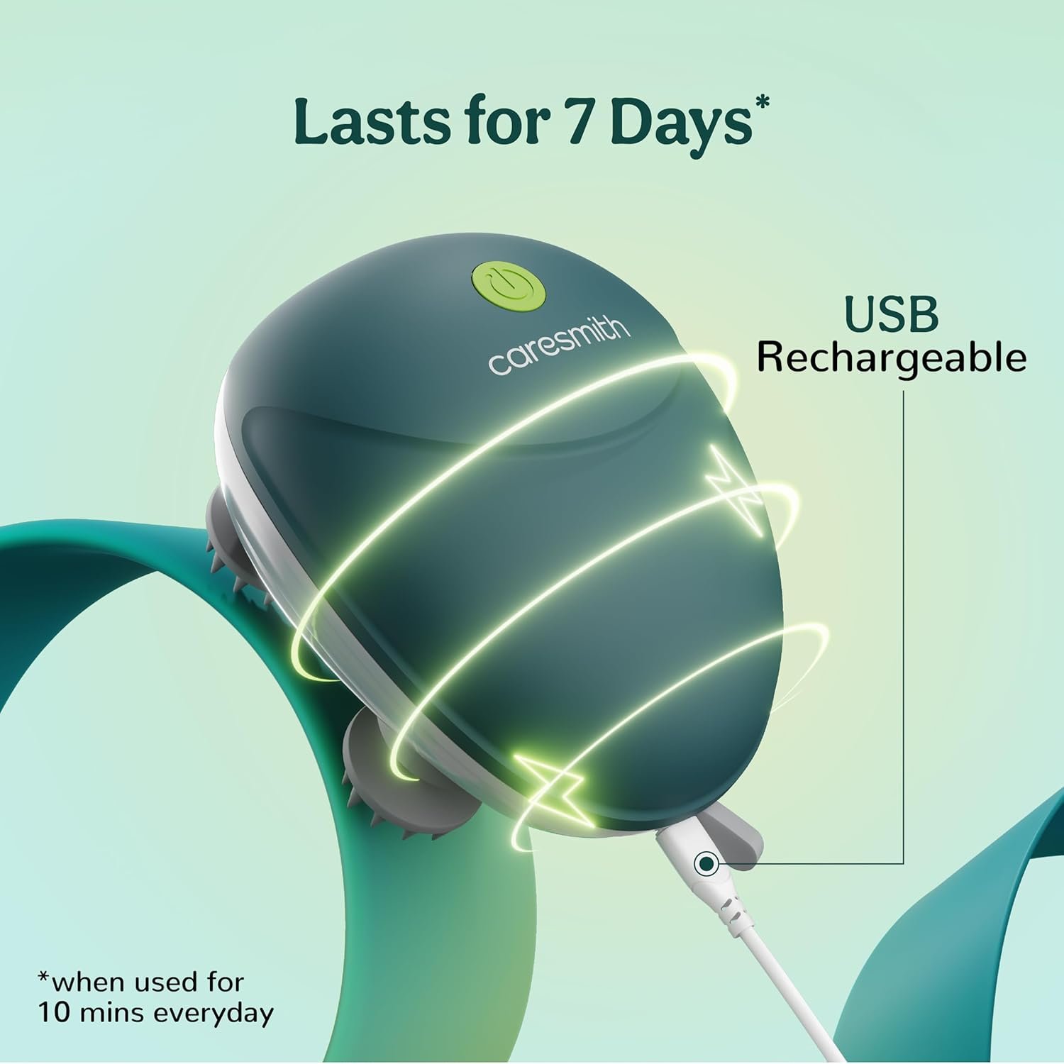 Caresmith Revive Scalp Massager | 96 Silicon Kneading Points with Detachable Heads - Image 6