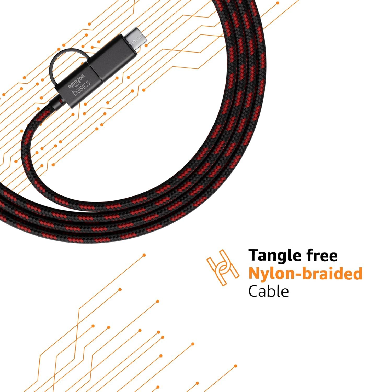amazon basics 2-in-1 Type-C and Micro USB Braided Cable - Image 5