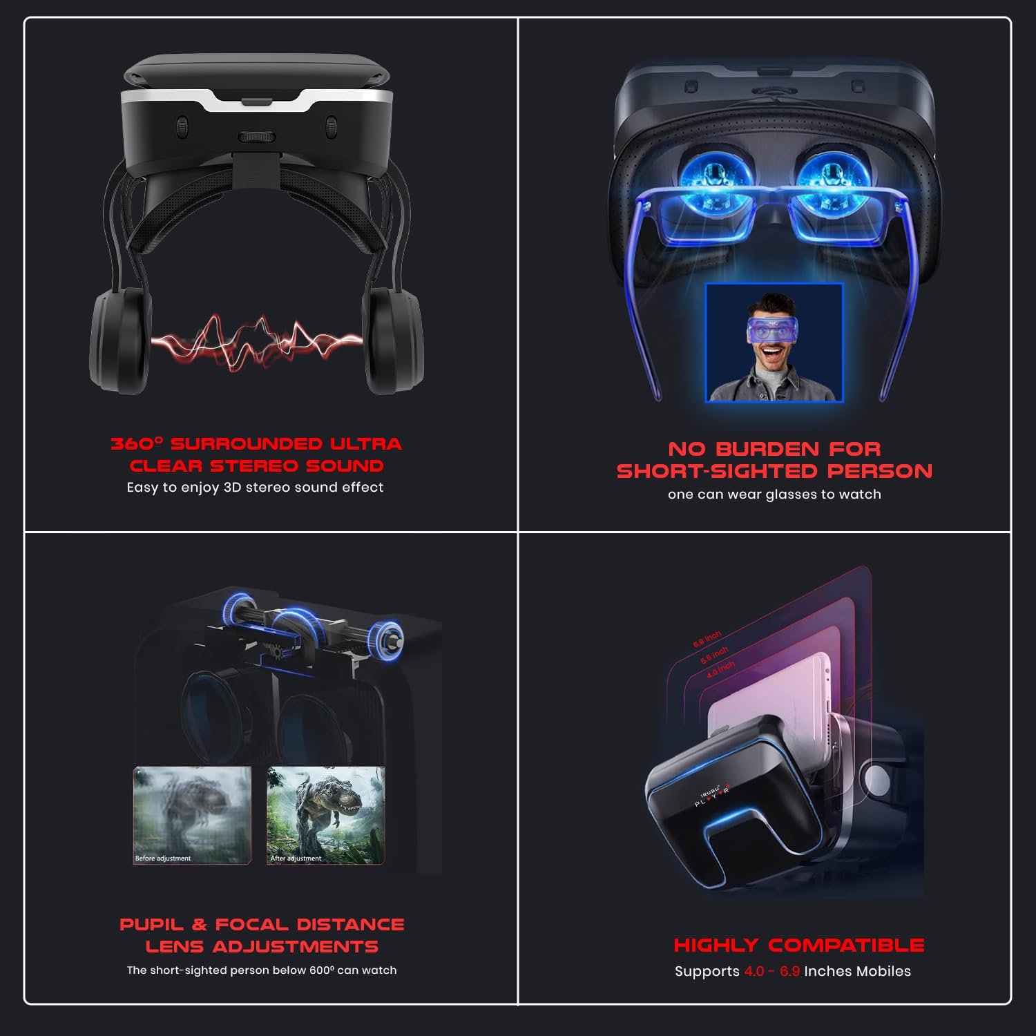 Irusu Play VR Ultra 3D VR Headset for Mobile - Virtual Reality Headset - Image 3