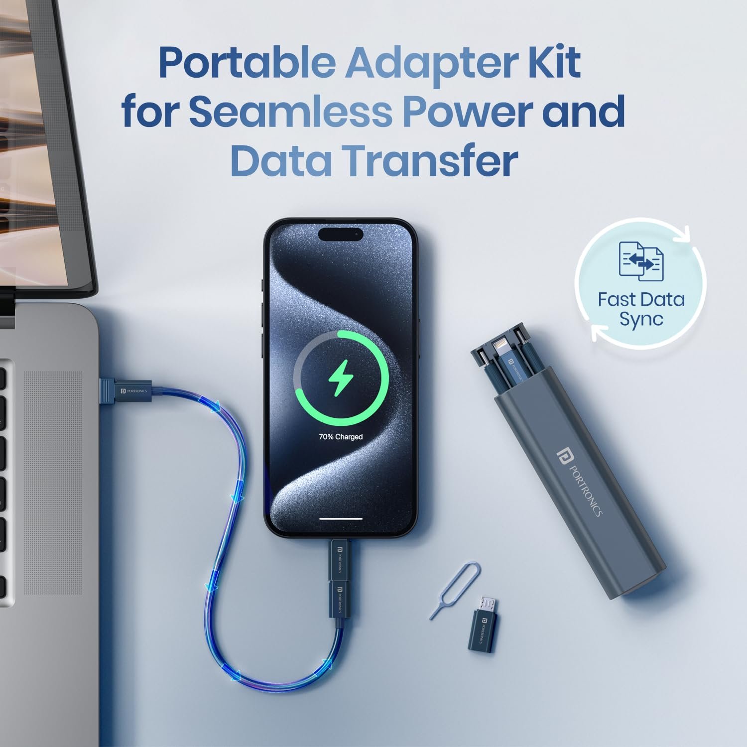 Portronics Snapcase 3 60W Multifunctional Fast Charging Data Cable Kit - Image 5