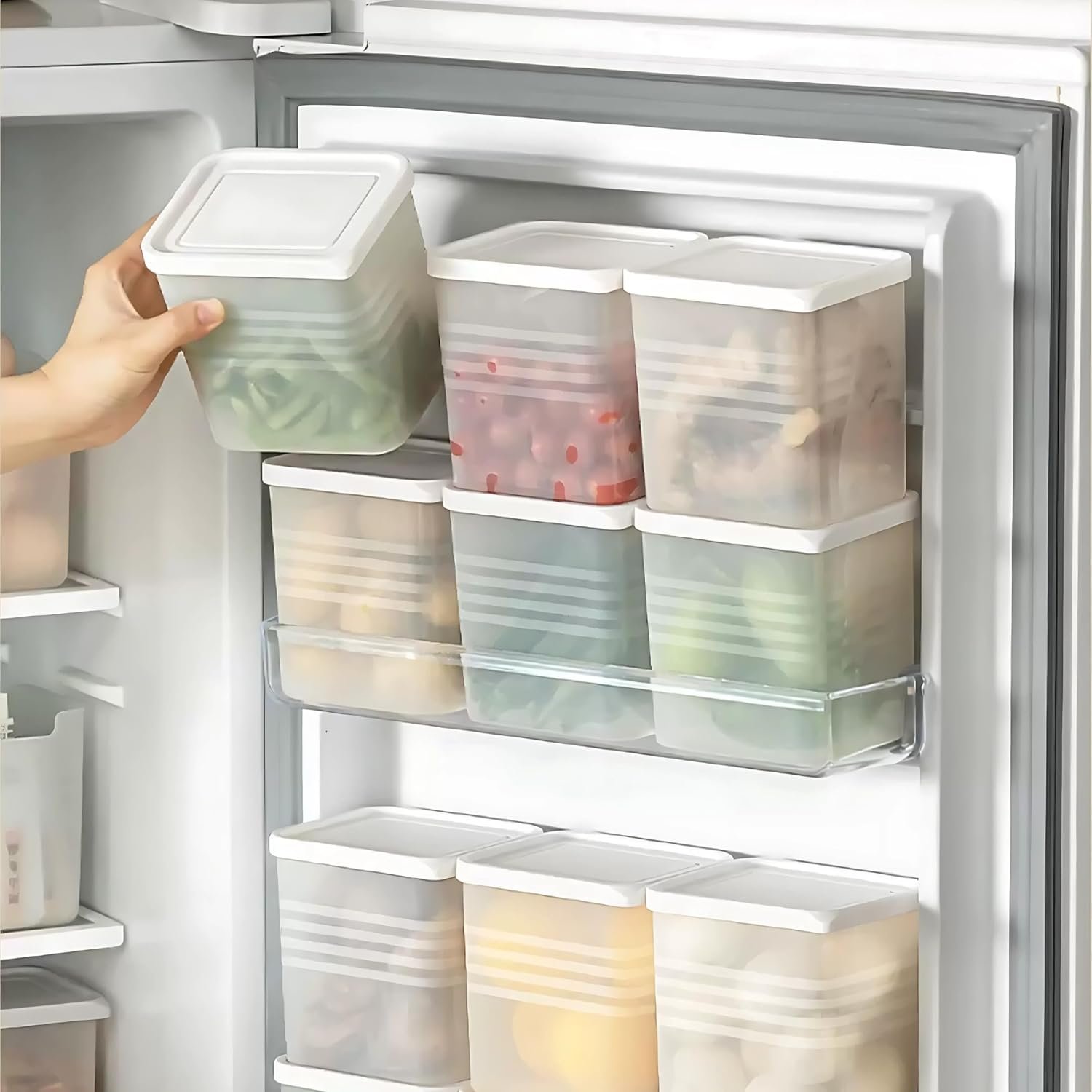 Fridge Storage Containers for Vegetables – 1200 ml (Pack of 6) - Image 3