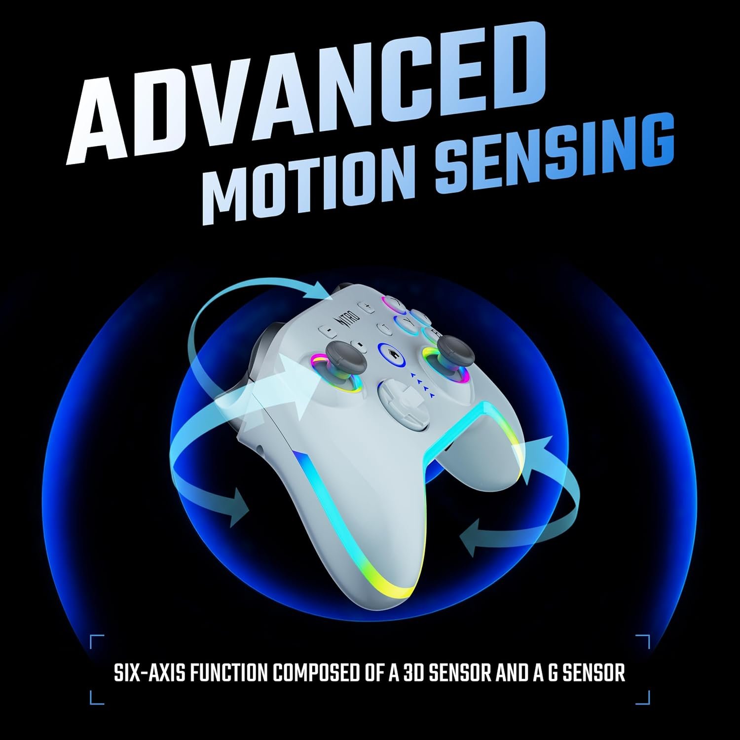Acer Nitro Katana NT-01 Wireless Game Controller | BT + Wired USB-C | 6-Axis Gyro Motion | Dual Vibration Motors | 20 Buttons | Hall Effect Triggers | 900mAh Battery | Switch/Android/iOS/PC Compatible - Image 11
