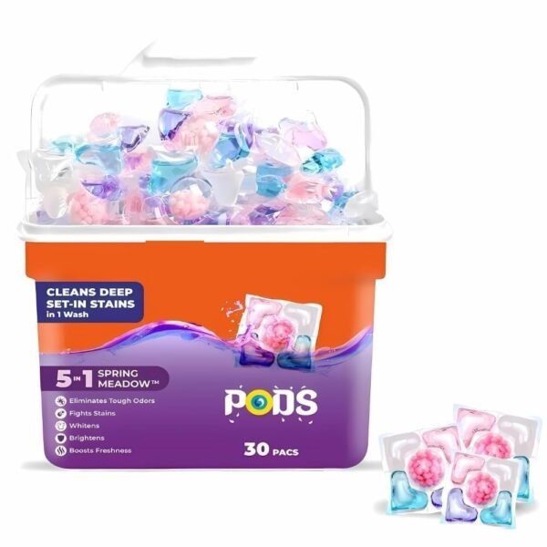 30 Pods 5-in-1 Dissolvable Magic Laundry Pods for 30 Washes