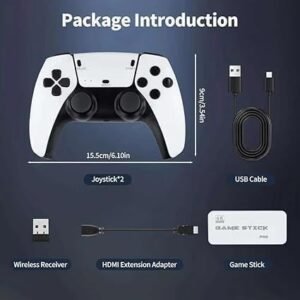 2026 New 4K TV Game Con-Sole | Plug & Play R-etro Gaming Console with 2 Wireless Controllers