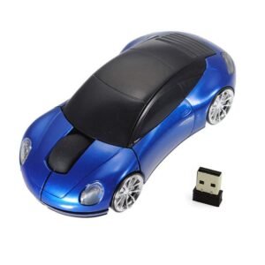MICROWARE Car Shaped Mouse Wireless Mouse Computer Mice with USB Receiver Blue