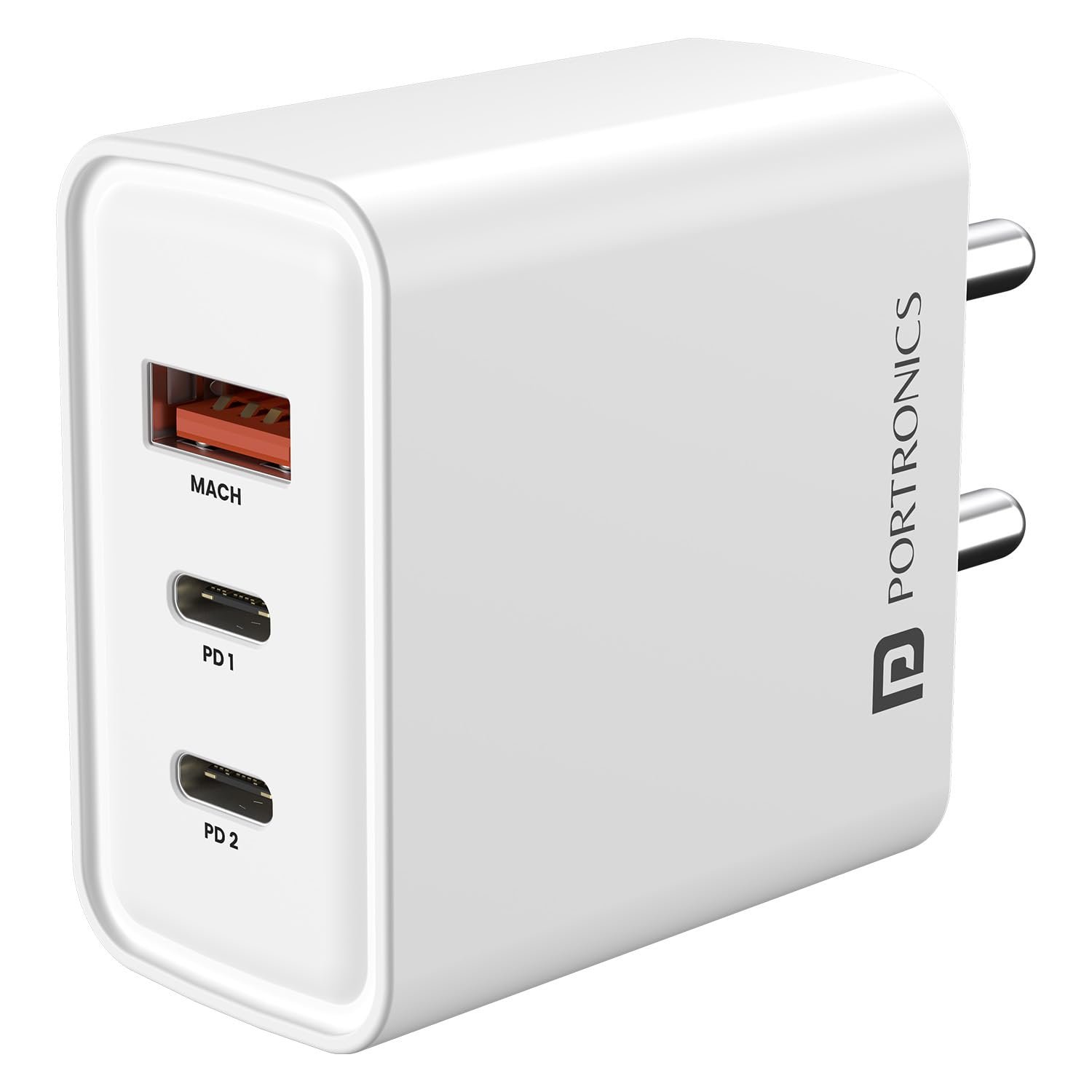 Portronics 65W Adapto 65M Triple Port Fast Charging Laptop Adaptor