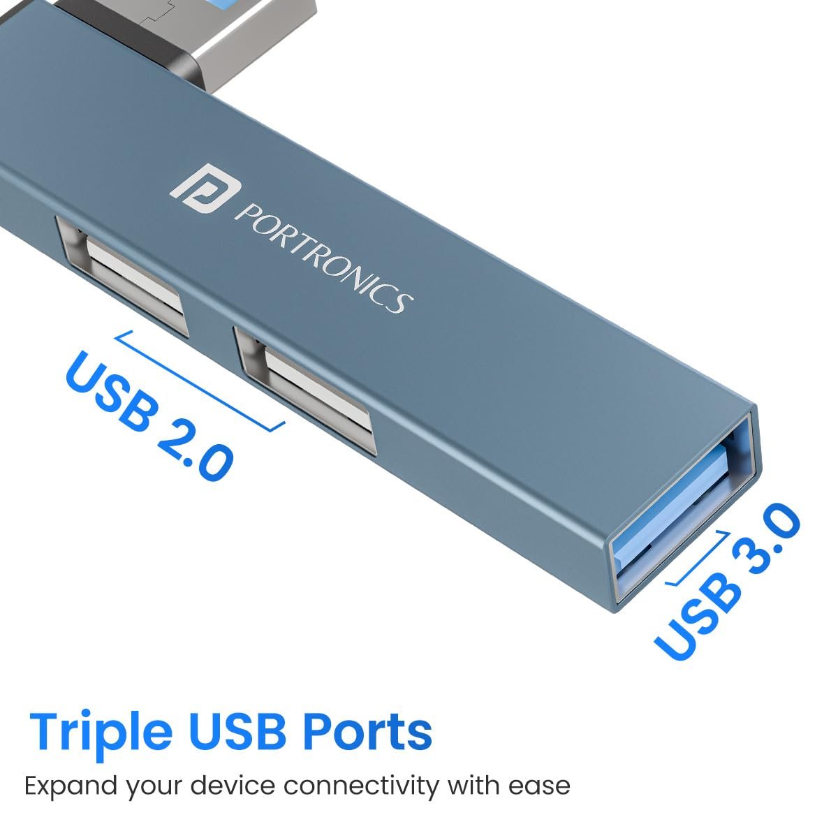 Portronics Mport Mino A USB 3.0 Hub Dock (3-in-1) with USB 3.0 Super Speed - Image 4