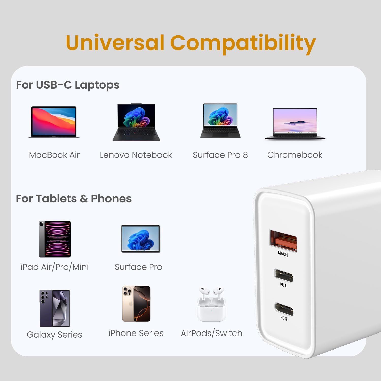 Portronics 65W Adapto 65M Triple Port Fast Charging Laptop Adaptor - Image 4