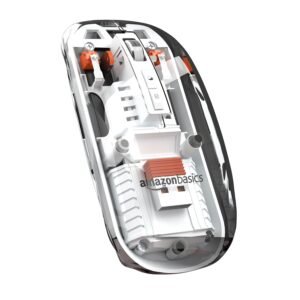 amazon basics Transparent Bluetooth Wireless Mouse | Rechargeable