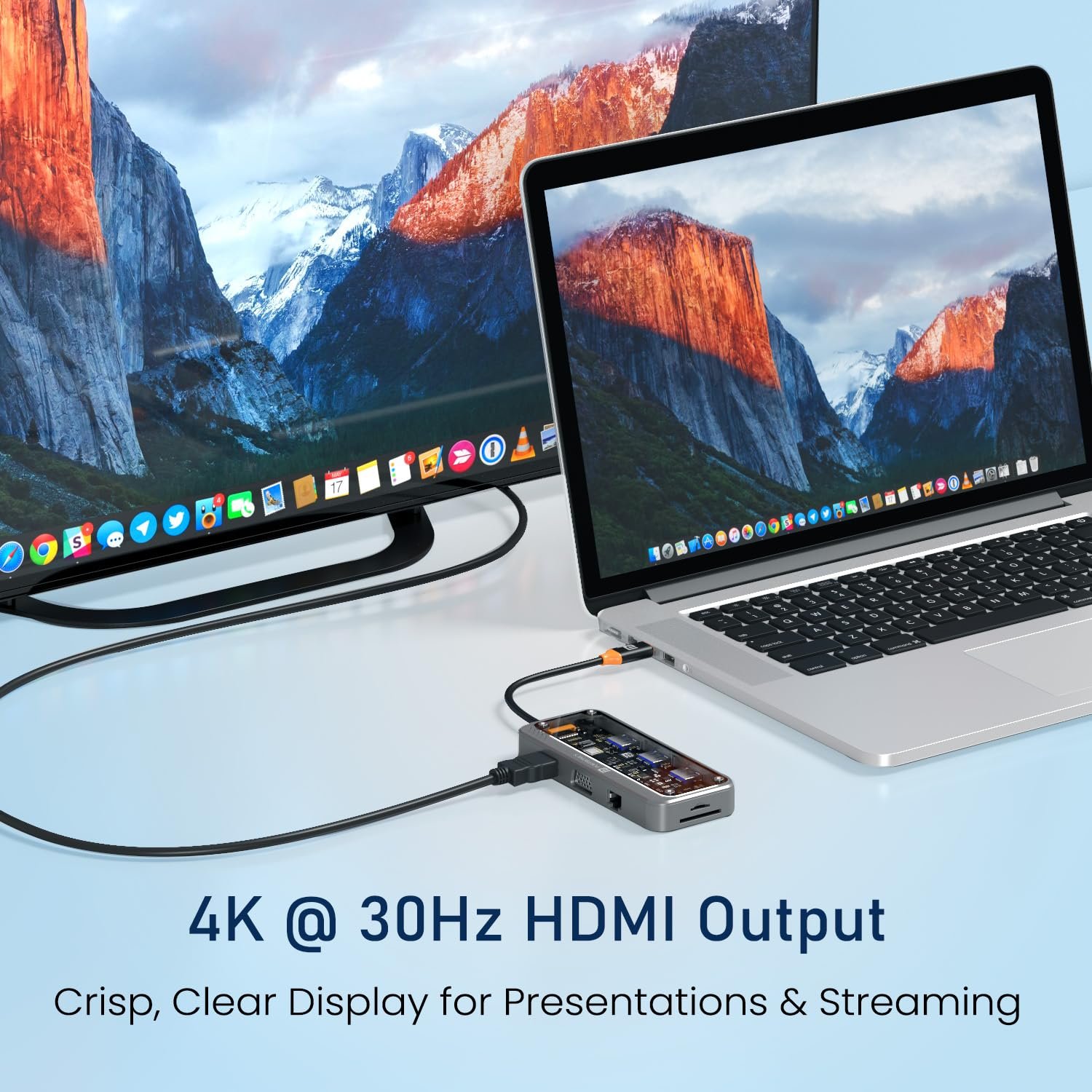 Portronics MPort View Three 10-in-1 USB-C Docking Station, 100 W PD Charging, 4K - Image 5