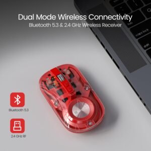 Portronics Toad 8 Transparent Wireless Bluetooth Mouse