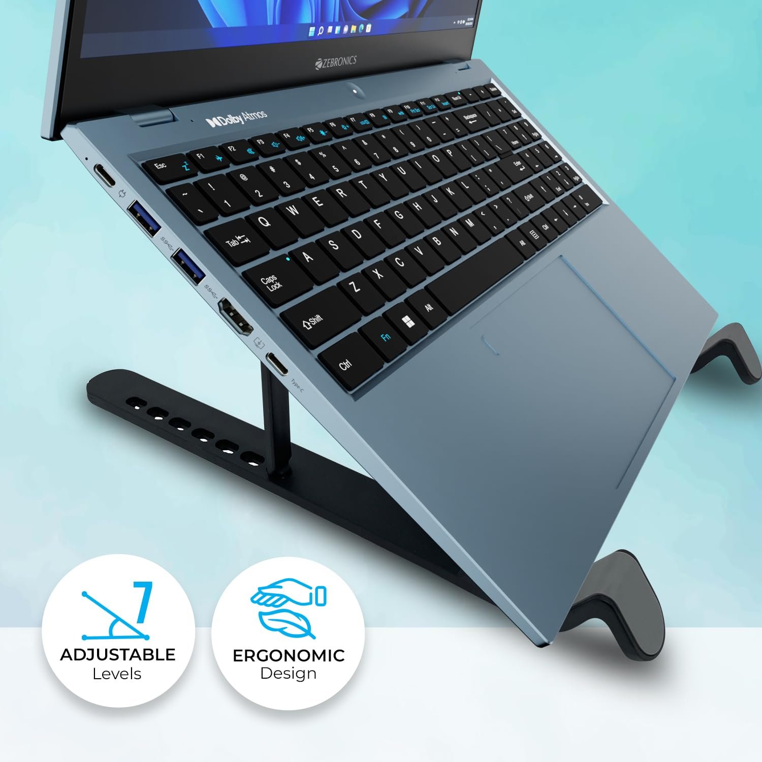 Zebronics-NS1500 Laptop Stand Featuring Foldable Design - Image 2
