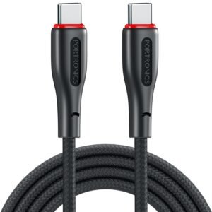 Portronics 100W Konnect B 1.5M Type C to Type C 5A Fast Charging Cable