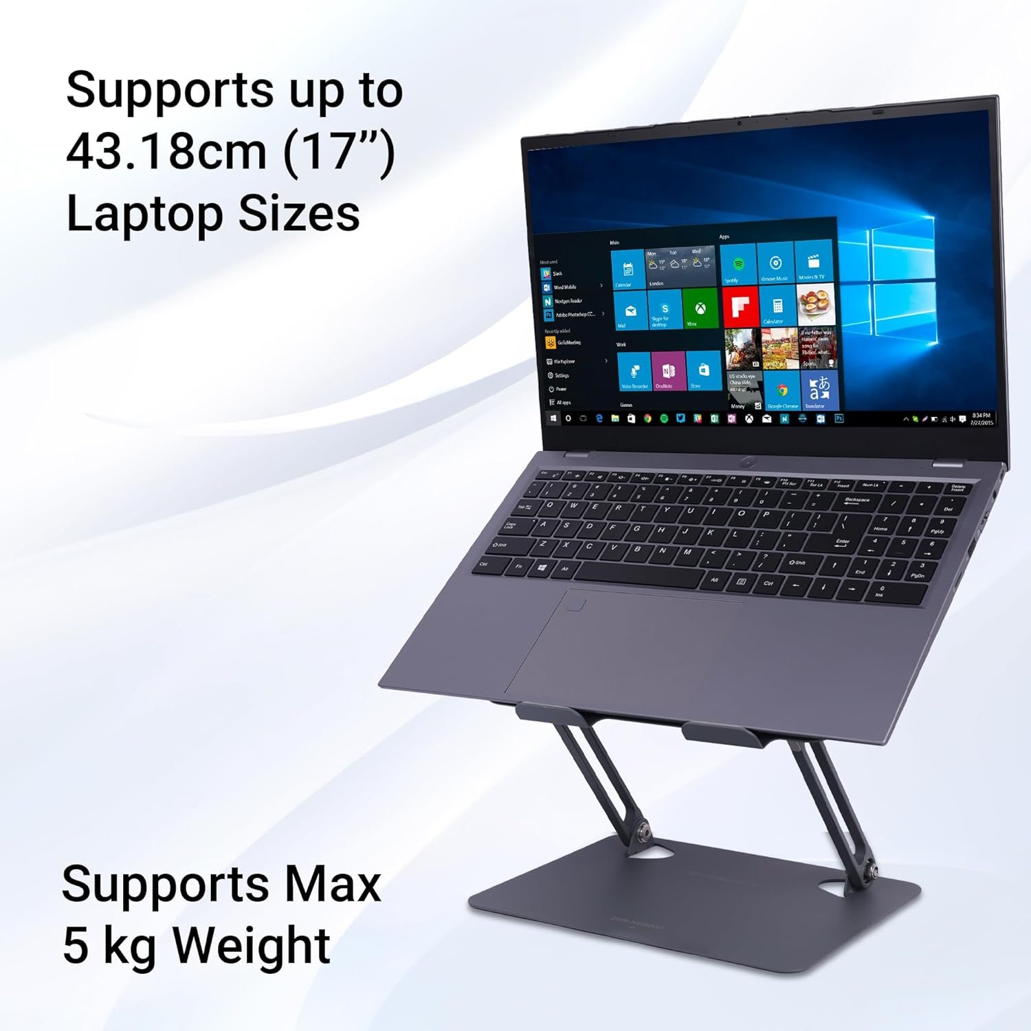 Zebronics NS3000 Portable Laptop & Tablet Stand Supports Upto 17” - Image 2