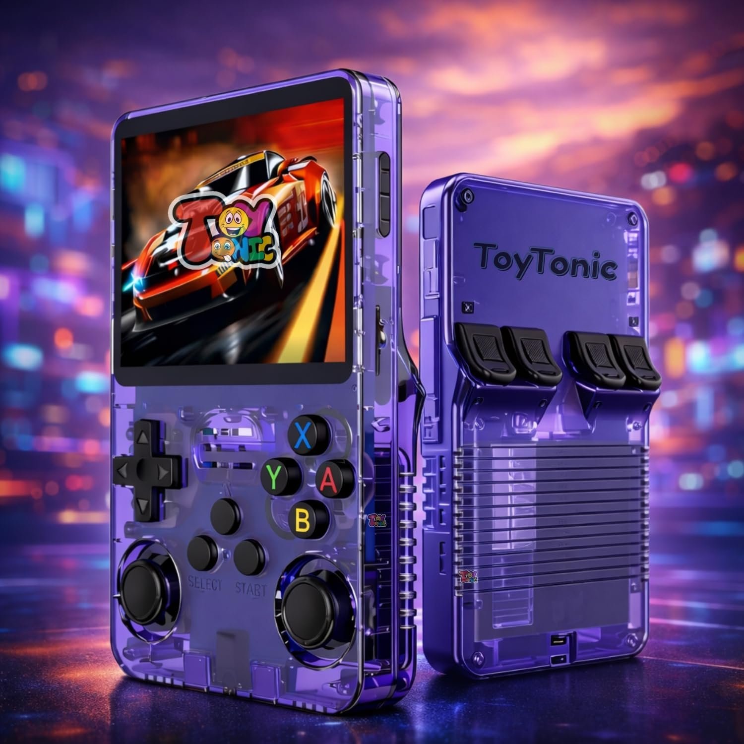 TOYTONIC R36S Retro Emulator Handheld Video Game Console, Built-in 22,000+ Games, 3.5 Inch IPS HD Screen
