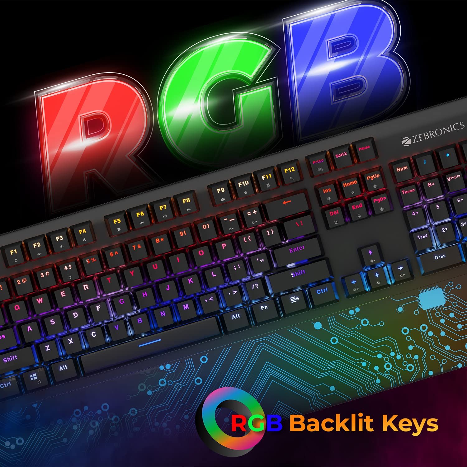 ZEBRONICS Zeb-MAX Chroma Premium Mechanical Gaming Keyboard - Image 4