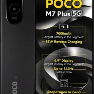 POCO M7 Plus 5G, Carbon Black (8GB, 128GB)