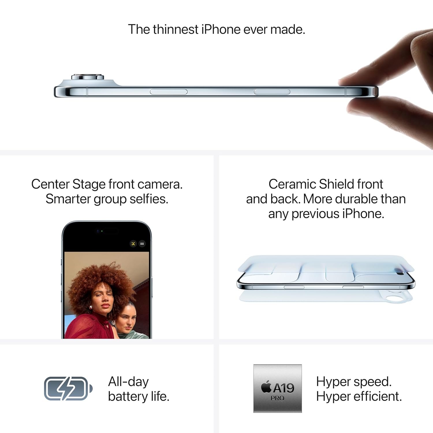 Apple iPhone Air 1 TB: Powerful A19 Pro Chip, Cloud White - Image 4