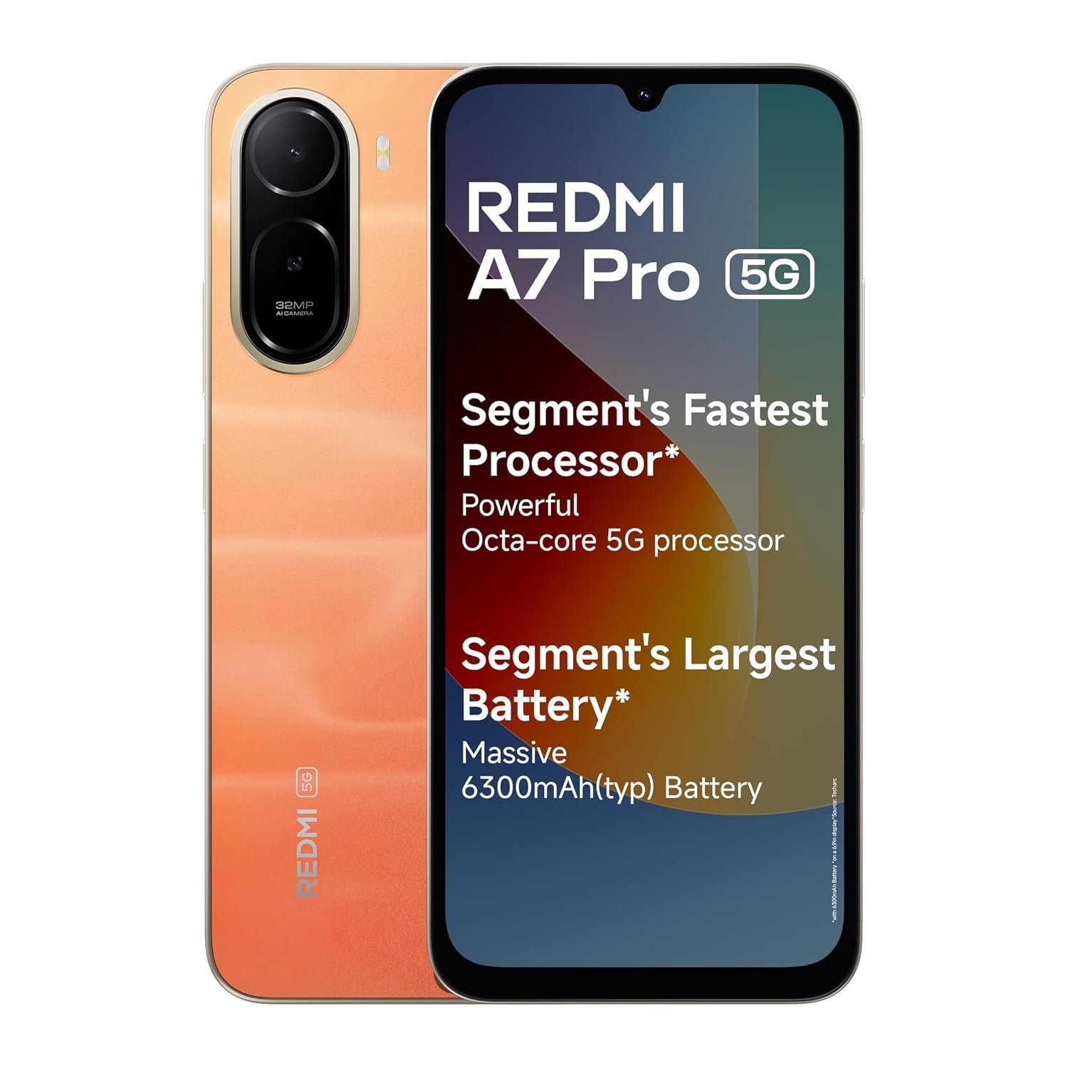 REDMI A7 Pro 5G (Sunset Orange, 4GB RAM,128GB Storage)