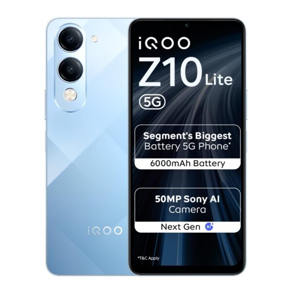 iQOO Z10 Lite 5G (Titanium Blue 2026, 4GB RAM, 64GB Storage)