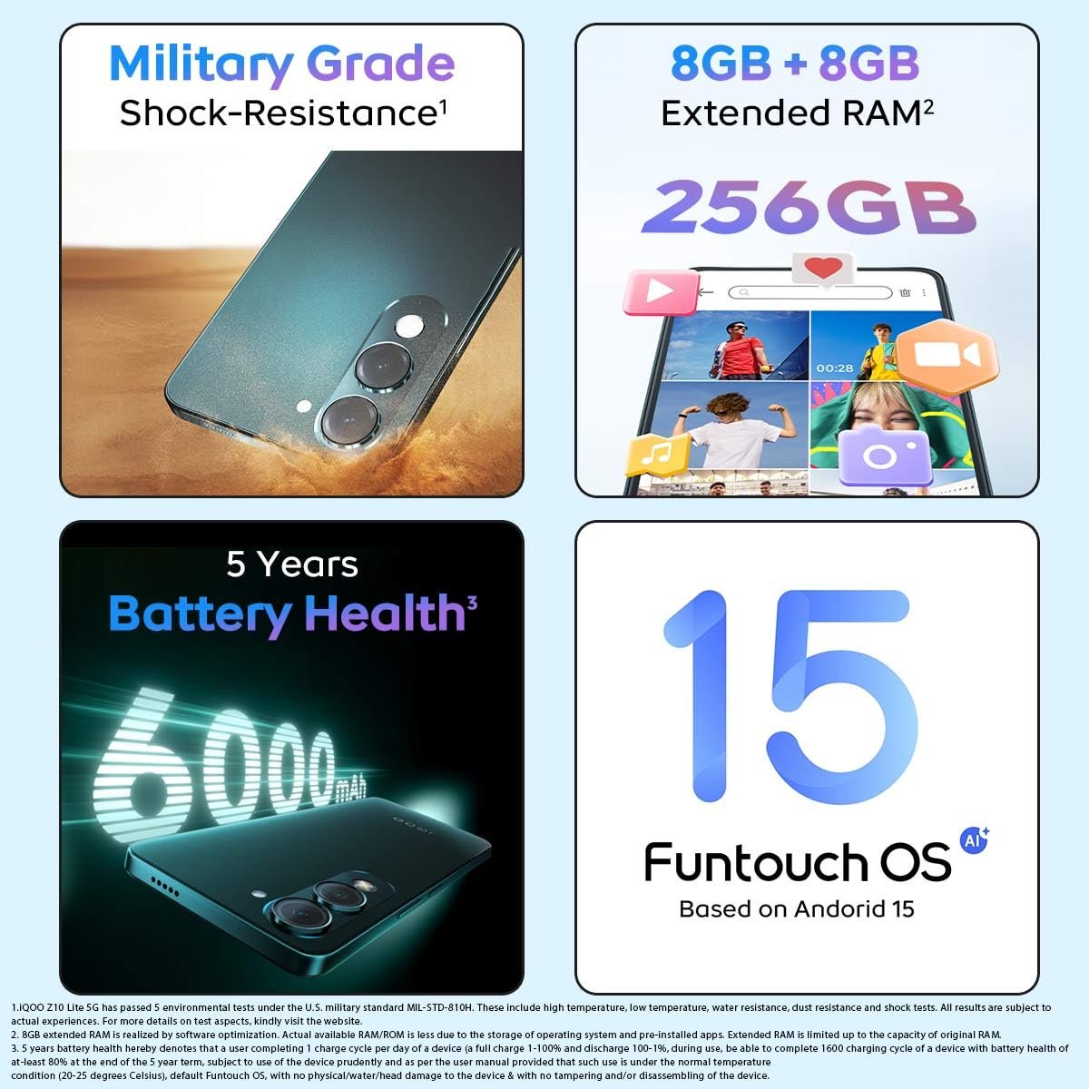 iQOO Z10 Lite 5G (Titanium Blue 2026, 4GB RAM, 64GB Storage) - Image 7